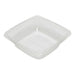 Saladier carré plat en PET transparent sans couvercle - 750 ml - 19,5 cm x 19,5 cm - H 4,6 cm - 300 unités