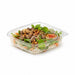 Saladier PET carré transparent 750 ml 19 cm x 19 cm x 6,5 cm - 25 unités