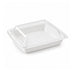 Couvercle transparent dôme 19,5 cm x 19,5 cm x 2 cm - 50 unités