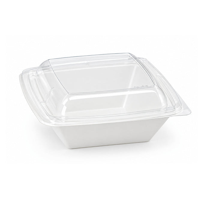 Couvercle transparent dôme pour saladier "Pyram" 19,5 cm x 19,5 cm x 3 cm - 100 unités