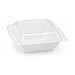 Couvercle transparent dôme pour saladier "Pyram" 19,5 cm x 19,5 cm x 3 cm - 100 unités