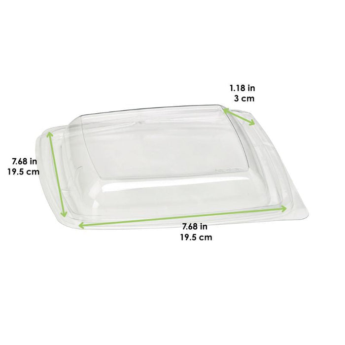 Couvercle transparent dôme pour saladier "Pyram" 19,5 cm x 19,5 cm x 3 cm - 100 unités
