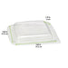 Couvercle transparent dôme pour saladier "Pyram" 19,5 cm x 19,5 cm x 3 cm - 100 unités