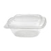 Saladier carré avec couvercle transparent 1000 ml 19,5 cm x 19,5 cm x 7 cm - 25 unités