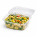 Saladier PET carré transparent 480 ml 13 cm x 13 cm x 6 cm - 25 unités