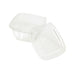 Saladier PET carré transparent 480 ml 13 cm x 13 cm x 6 cm - 25 unités