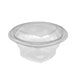 Saladier rond transparent PET avec couvercle attaché 375 ml - Ø 11,6 cm - H 5,4 cm - 50 unités