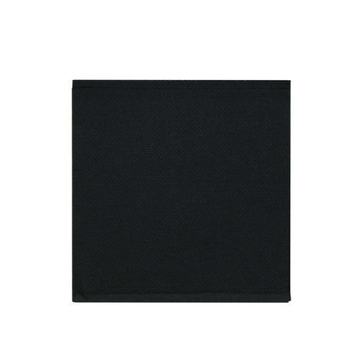 Serviette micropoint noire 2 plis - 20 cm x 20 cm - 150 unités