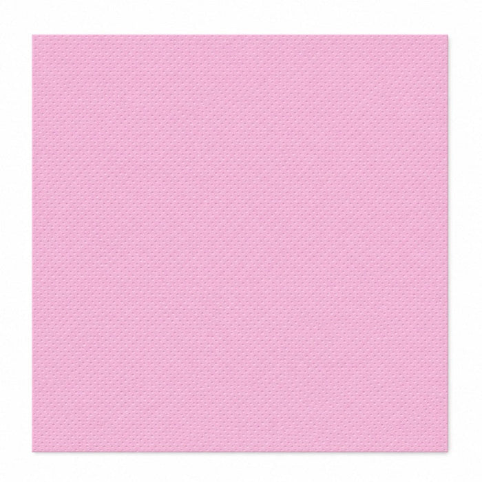 Serviette micro point rose 2 plis - 38 cm x 38 cm - 40 unités