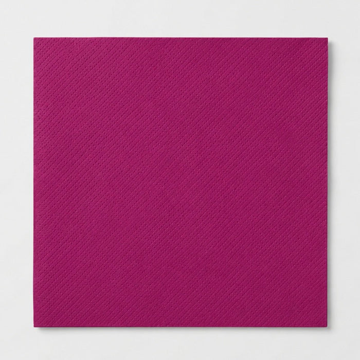 Serviette micro point bordeaux 2 plis 38 cm x 38 cm - 40 unités
