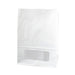 Sac Bloomer papier blanc avec fenêtre PE 15 cm x 7,5 cm x 22 cm - 125 unités
