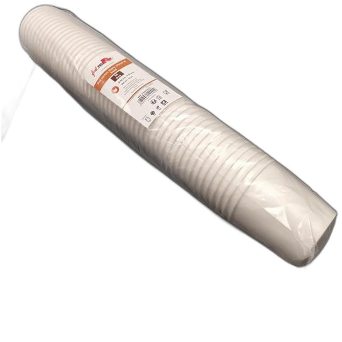 Pot carton blanc chaud et froid - 350 ml - Ø 9 cm - H 8,9 cm - 50 unités
