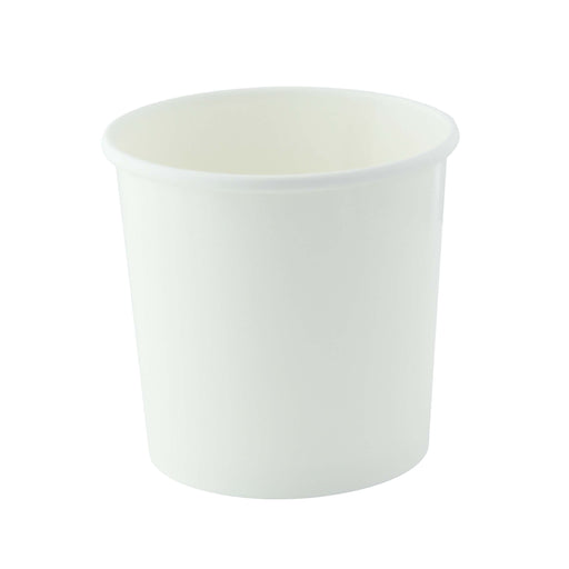 Pot carton blanc chaud et froid - 350 ml - Ø 9 cm - H 8,9 cm - 50 unités