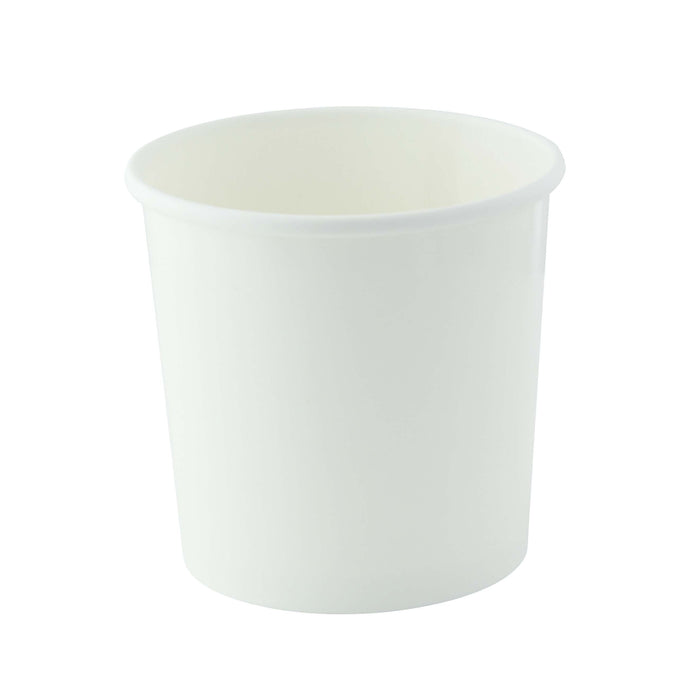 Pot carton blanc chaud et froid - 350 ml - Ø 9 cm - H 8,9 cm - 50 unités