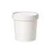 Pot carton blanc chaud et froid avec couvercle carton 350 ml - Ø 9 cm - H 8,5 cm - 25 unités