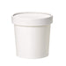 Pot carton blanc chaud et froid avec couvercle carton 960 ml - Ø 11,6 cm - H 14 cm - 25 unités