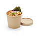 Pot carton fibre de bambou chaud et froid avec couvercle 350 ml - Ø 9 cm - H 8,6 cm - 25 unités