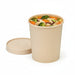 Pot carton fibre de bambou chaud et froid avec couvercle 940 ml - Ø 11,7 cm - H 14 cm - 25 unités