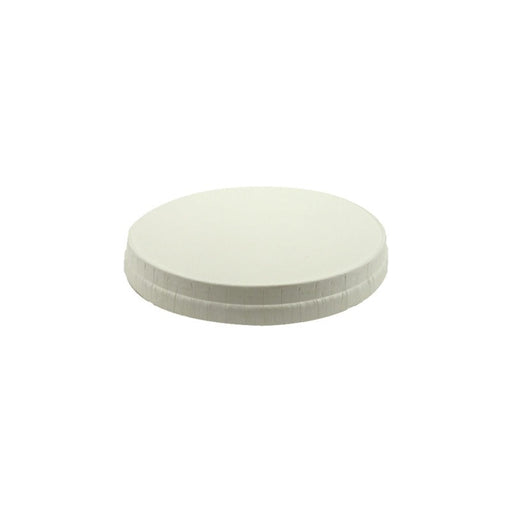 Couvercle blanc en carton sans plastique - Ø 11,5 cm - 25 unités