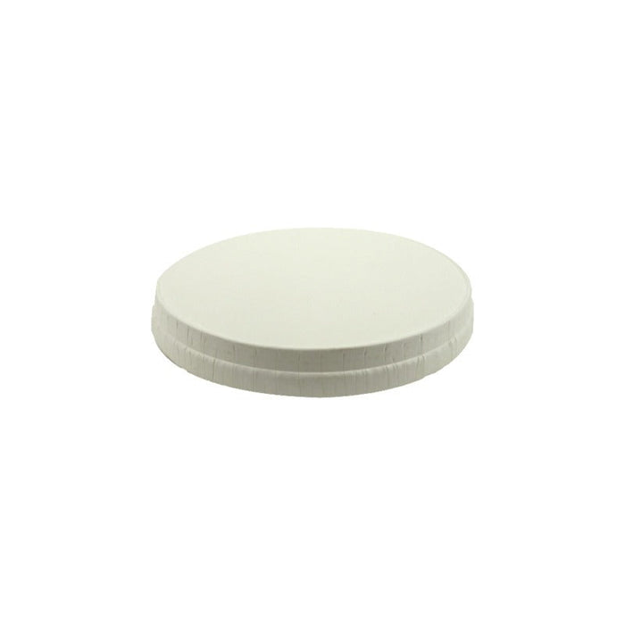 Couvercle blanc en carton sans plastique - Ø 11,5 cm - 25 unités