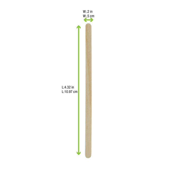 Spatule à café bois à bouts arrondis - 11 cm - 1000 unités