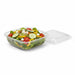 Saladier PET carré transparent 1000 ml 19 cm x 19 cm x 5,5 cm - 150 unités