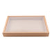 Combo boîte kraft sushi avec couvercle PET  310x215, H35 mm, 50pcs
