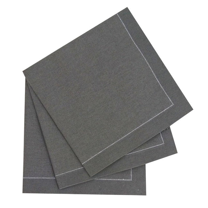 Serviette de table coton gris - 40 cm x 39,5 cm - 50 unités