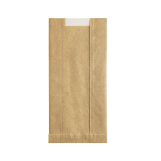 Sac papier kraft brun à fenêtre microperforée 140x70mm H440mm -1000 Pcs