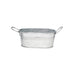 Baquet ovale en métal 220 ml 12 x 7 x 5,5 cm - 6 unités