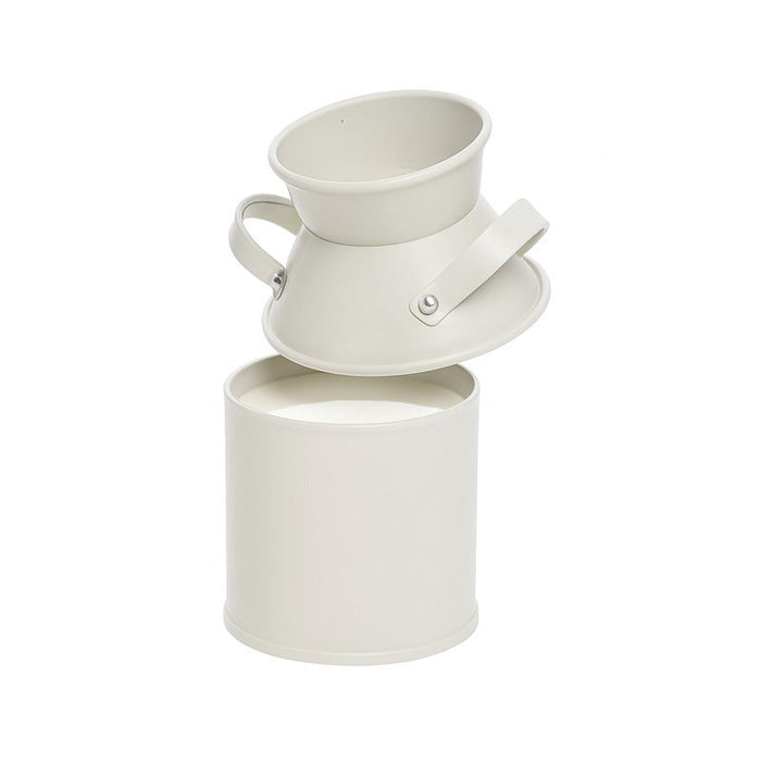 Pot à lait en métal couleur ivoire 125 ml - Ø 5 cm - H 10 cm - 6 unités