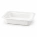 Barquette scellable blanche en pulpe laminée PLA - 250 ml - 13,7 cm x 9,5 cm x 3,3 cm