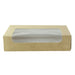 Boite carton kraft laminé à fenêtre 19 cm x 11,3 cm x 4,4 cm - 50 unités