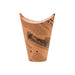 Gobelet carton snack refermable perforé brun décor "Journal" - 480 ml - Ø 10,5 cm - H 12,3 cm - 50 unités