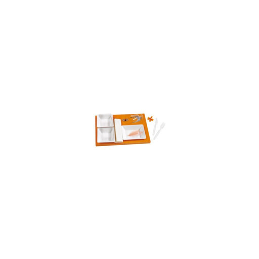 Insert carton orange pour vaisselle "Scandinavie" 4,1 cm x 2,7 cm x 0,2 cm,5 cm - 25 unités