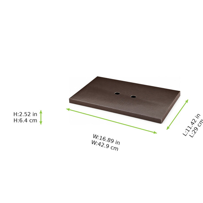 Couvercle carton brun pour plateau repas en bambou 43 cm x 29 cm x 6,5 cm - Compatible avec 210TRAYBAM - 100 unités