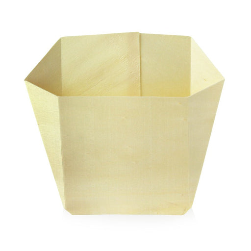 Pochette frite bois 12,8 cm x 4 cm x 13 cm - 25 unités