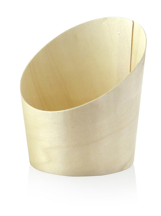 Tube bois coupe oblique 270 ml - Ø 9,5 cm - H 10,2 cm - 25 unités