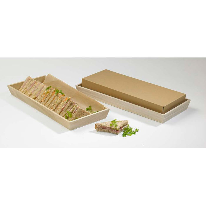 Plateau repas bois rectangulaire "Noa" - 39 cm x 15 cm x 4 cm - 10 unités