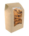 Boîte wrap carton brun à fenêtre (5% de plastique) 9,5 cm x 5,4 cm x 15,2 cm - 50 unités