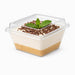 Pyramide Deli plastique PET avec couvercle charnière  250ml 105x105, H55 mm, 50pcs