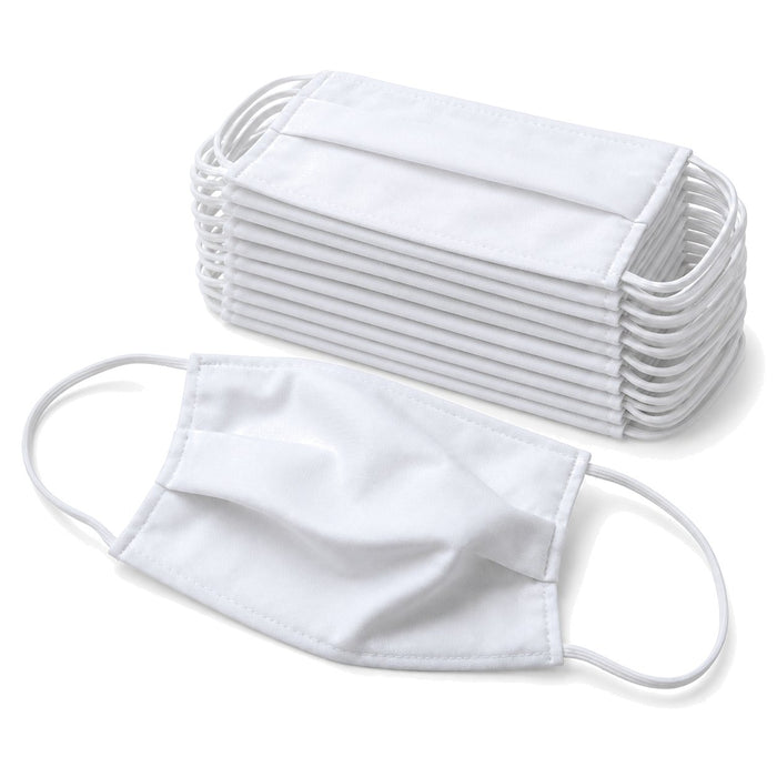 Masque en tissu coton réutilisable blanc - 22 cm x 12 cm - en situation