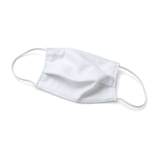 White reusable cotton fabric mask - 22 cm x 12 cm - 10 pcs