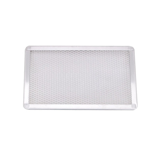 Grille à pizza rectangulaire aluminium à fond ajouré 30 cm x 20 cm H 1 cm - 12 unités