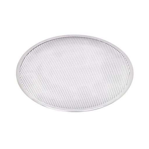 Grille à pizza ronde aluminium à fond ajouré Ø 40,64 cm H 0,4 cm - 12 unités