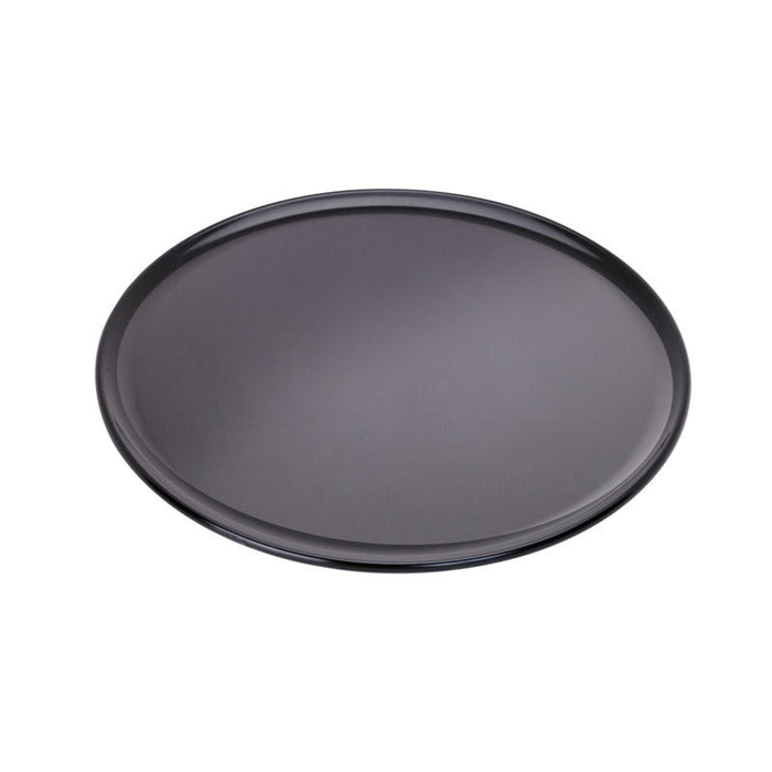 Plateau/assiette noir pour pizza en aluminium anodisé Ø 33,02 cm H 0,8 cm - 12 unités