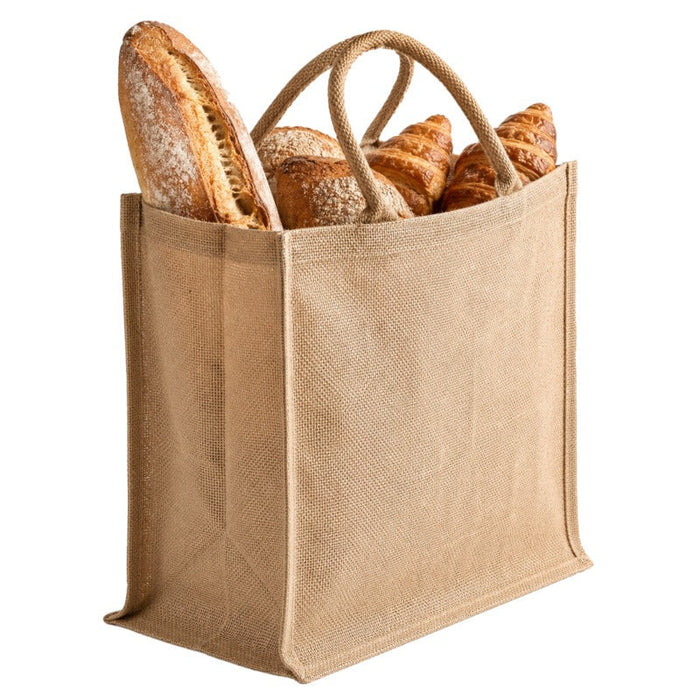 Sac cabas en jute brun 37 cm x 23 cm x 36 cm - 5 unités