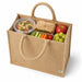 Sac cabas en jute brun 450x220mm H370mm -5 Pcs