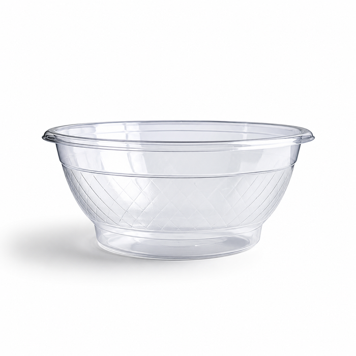 Bol rond en PP injecté transparent - 1050 ml - Ø 17,5 cm - H 7,3 cm - 50 unités