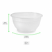 Bol rond en PP injecté transparent - 1260 ml - Ø 17,5 cm - H 8,8 cm - 50 unités